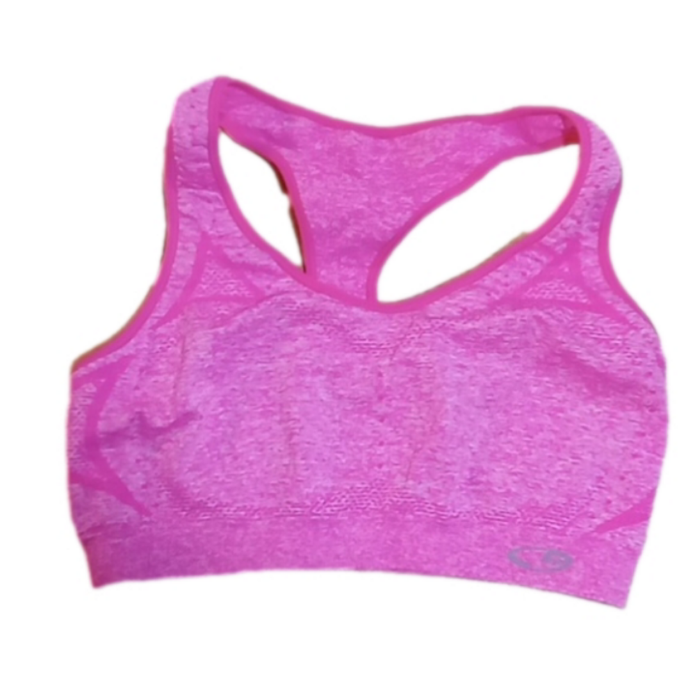 ( 245 ) CHAMPION BRIGHT PINK T BACK  SPORTS BRA SIZE LARGE NWOT
